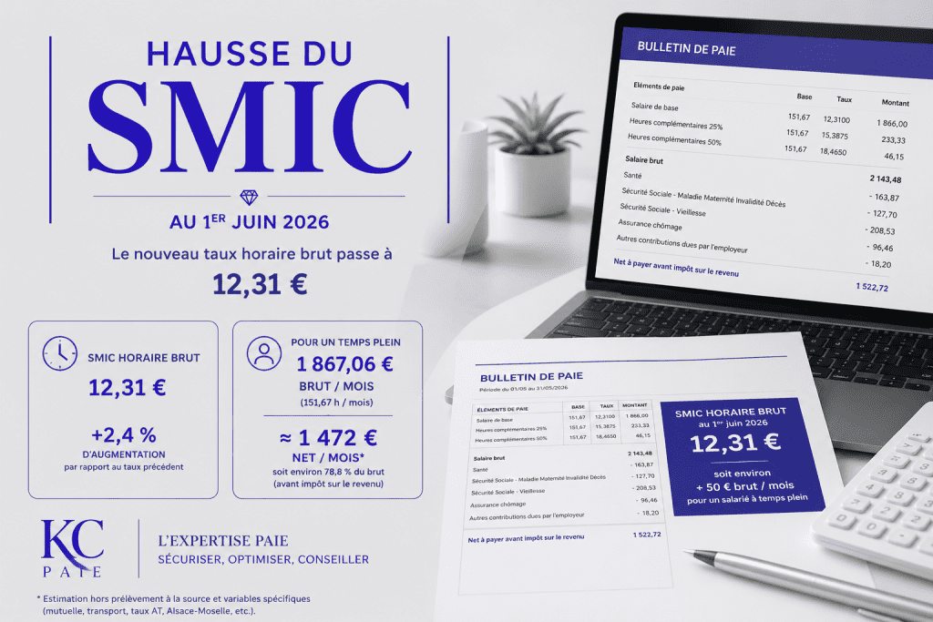 hausse du smic Juin 26- Gestion de la paie KC Paie Normandie